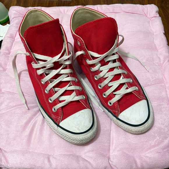 Chuck Taylor all StarConverse Red High-Top Sneakers SZ 9 - Picture 5 of 6